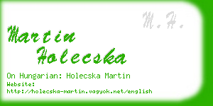 martin holecska business card